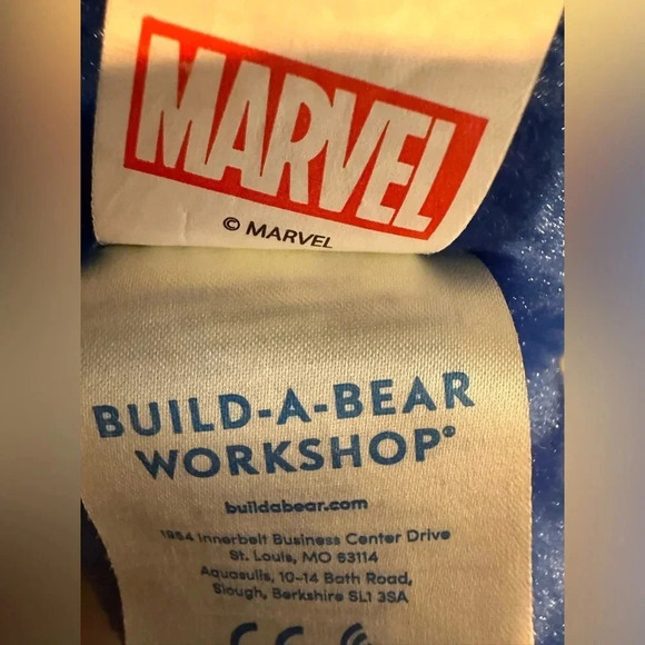 Build A Bear Marvel Captain America Plush Bear 17” Blue Avengers Stuffed Animal - Picture 8 of 9